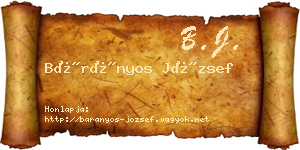 Bárányos József névjegykártya