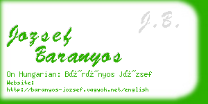 jozsef baranyos business card